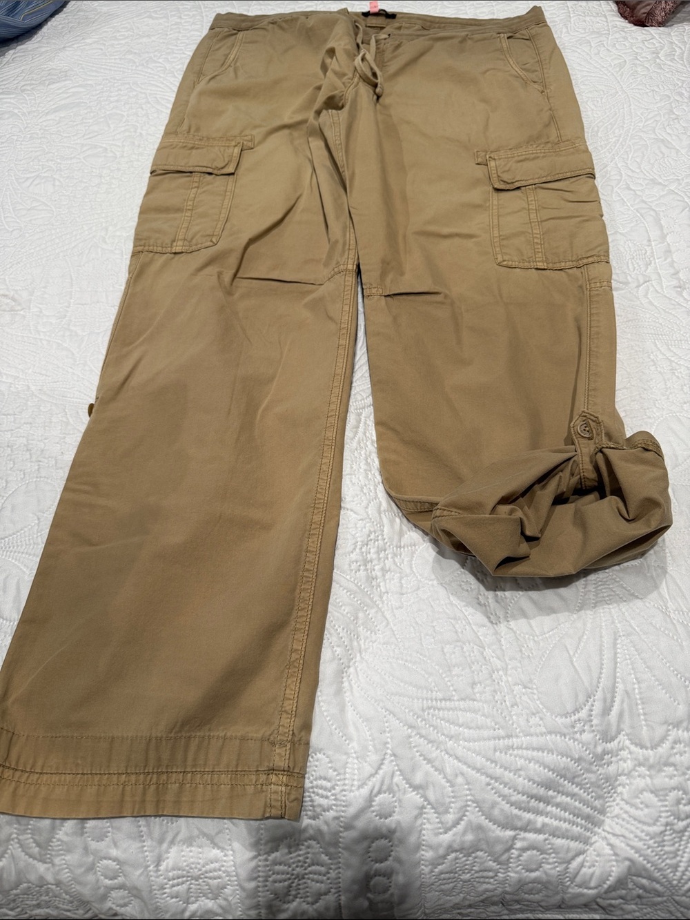 7 For All Mankind Men's Tan Cargo Pants